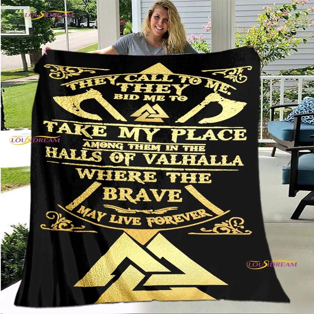 Viking Tattoo Sofa Bed Blanket Super Soft Warm Blanket Cover Flannel Throw Blanket  Cooling Blanket  Picnic Blanket