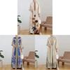 Ethnic Style Long Dress With Relief Flower Embroidery For Party And Casual Wear
