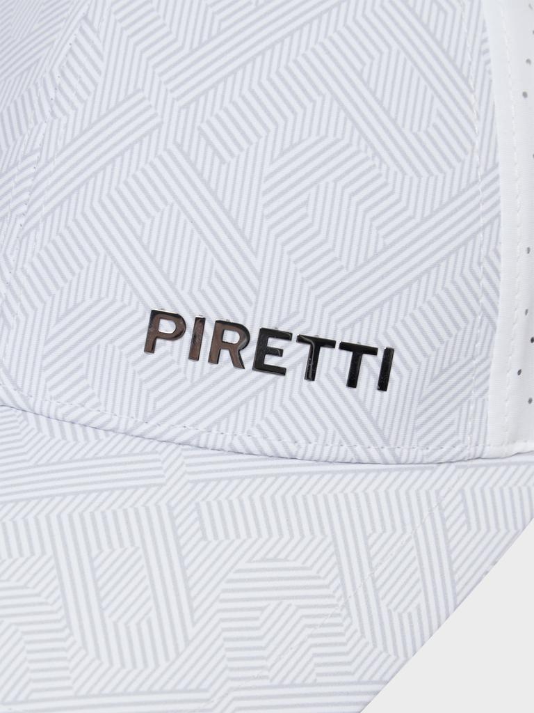 PIRETTI Logo Print Perforated Color Block Cap_Light Grey
