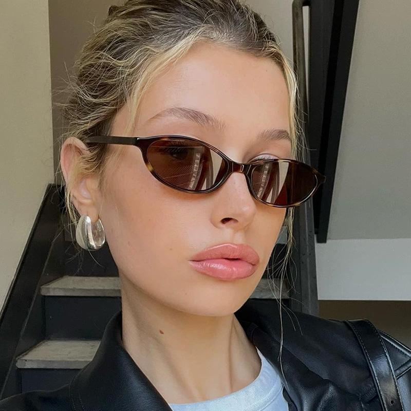 Classic Vintage Oval Sunglasses Women Men Small Frame Simple Trend Sun Glasses Driving Fishing Shade Glasses