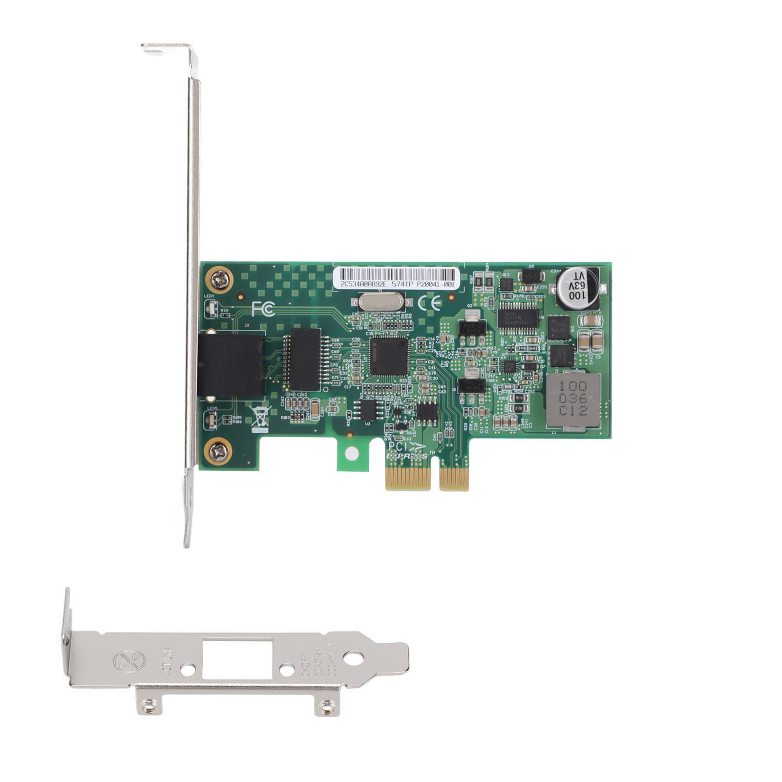 

Gigabit Net Card RJ45 Copper Port LED Indication Mini Portable PCB PCIE Net Adapter