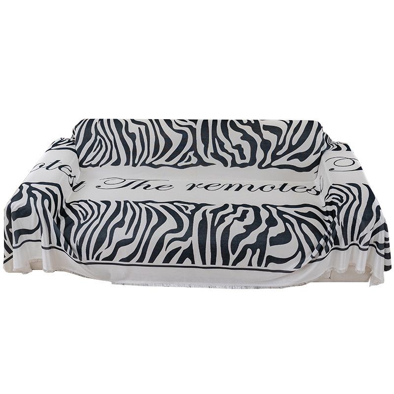 Mătase de Gheață Model Zebra Cool Covoraș de Vară Pernă de Sofă Nordic Lux Ușor Vară All-Inclusive Universal Husă de Sofă Pătură