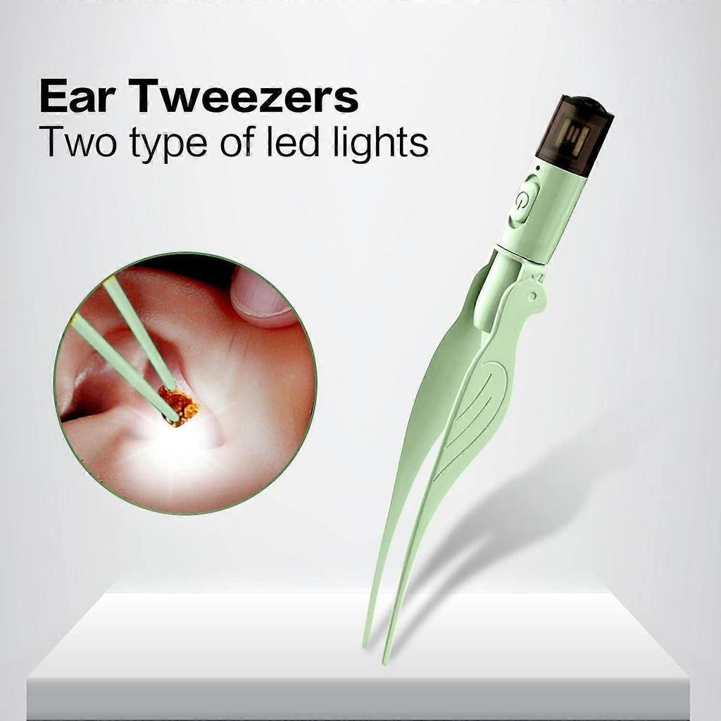 SCSYV Ear Wax Removal Tools,9 Pack Ear Cleaning Tool,Ear Pick with 2 LED Lights,Built-in USB Ear Wax Remover for Kids and Adults