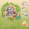 3D Large Space Cartoon Animal DIY Miniature Hut Landscape Stickers Child Stickers Cute Colorful Cabin Handmade Stickers Kid Gift