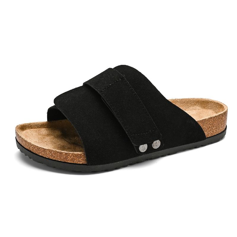 

Летние хиты продаж, мужские домашние тапочки, мягкая подошва, удобная повседневная обувь на плоской подошве, мужские сандалии для прогулок на работу, бесплатная доставка 46