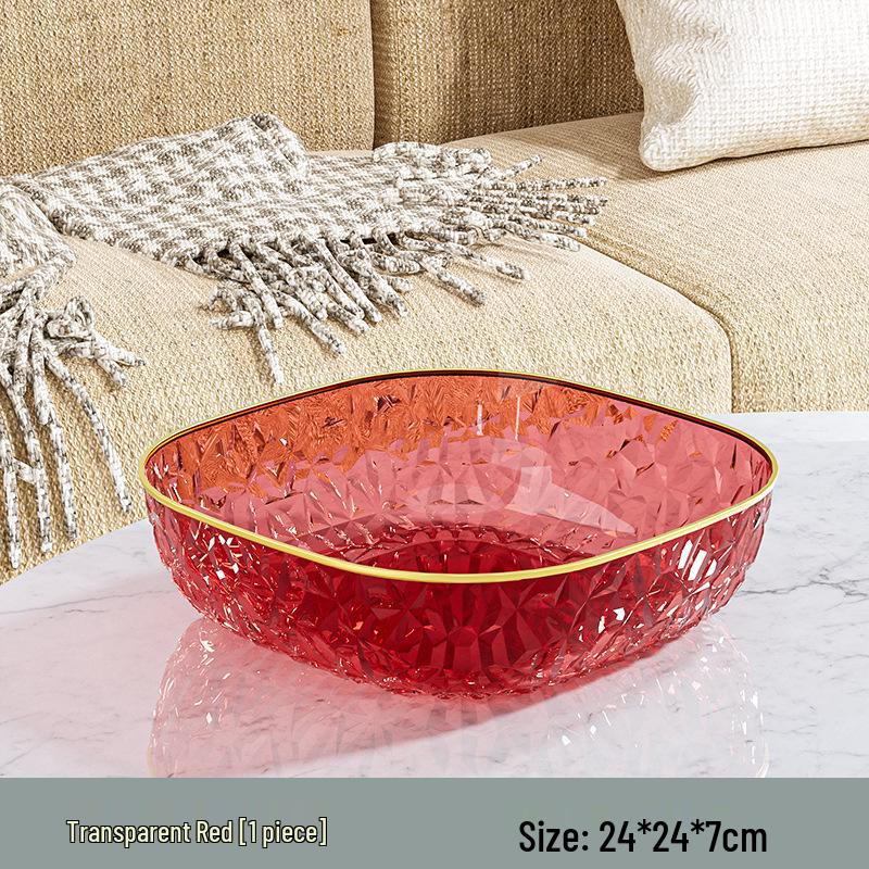 Luxury Diamond-Inspired Fruit & Snack Plate for Living Room Coffee Table
