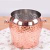 Wide Mouth Wine Bucket Beverage Tub Hammer Pattern Stainsless Steels Ice Buckets Drinkware for Parities, Gathering