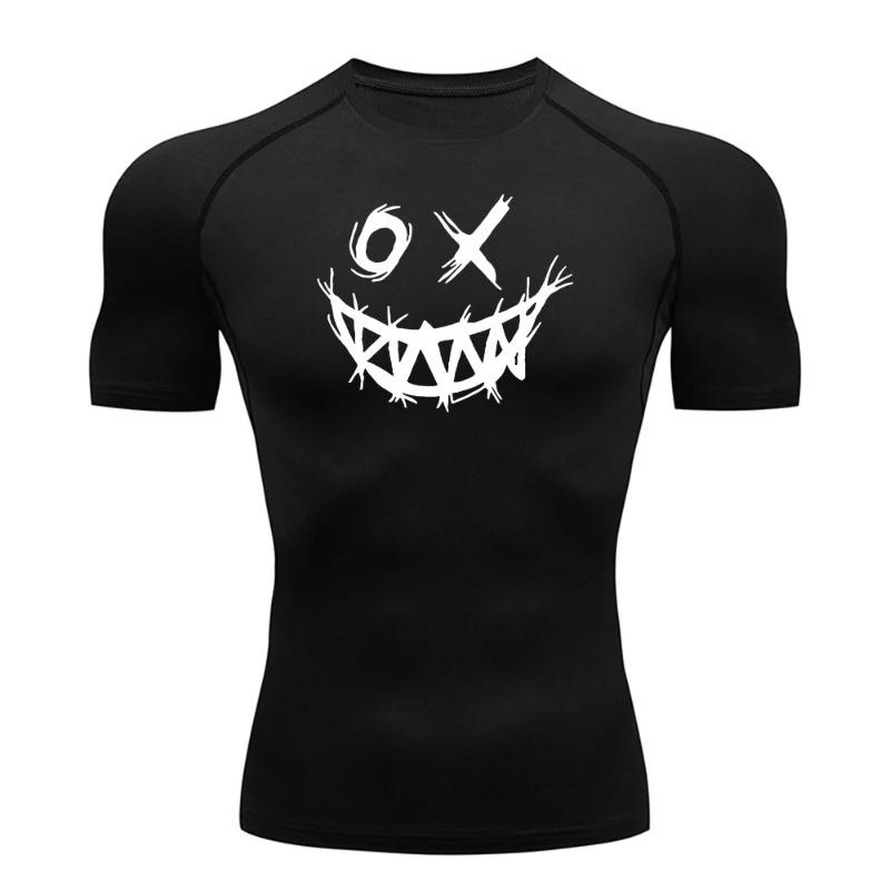 Men's Summer Casual Compression T-Shirts Perfect for Fitness Training High Elasticity Sweat Absorbing Tight Fit Comfortable and Breathable