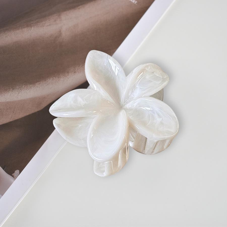 7cm Frangipani Hair Claw Clip - Colorful, Versatile Updo & Ponytail Accessory