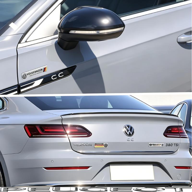 Volkswagen Series Aluminum Badge Car Body Stickers Decals For VW GTI Polo Golf Passat Tiguan Arteon Taigo Caddy Jetta CC Hub Cap