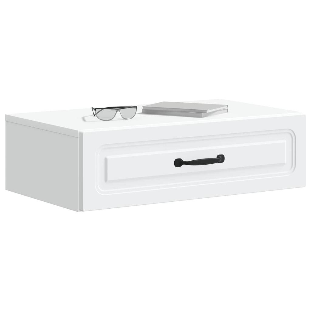Wall Mounted Side Table White 59 x 34.5 x 17 cm
