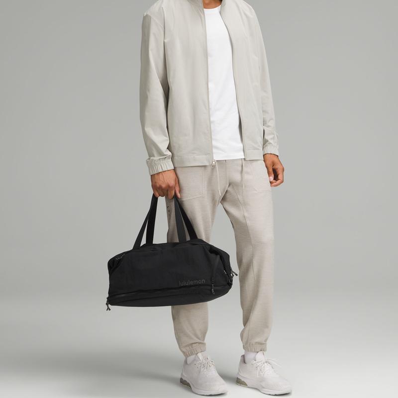 Lululemon Gym 30L Large Capacity Versatile Fitness Bag Recycled Nylon Unisex bags Black LU9BRKS-304464