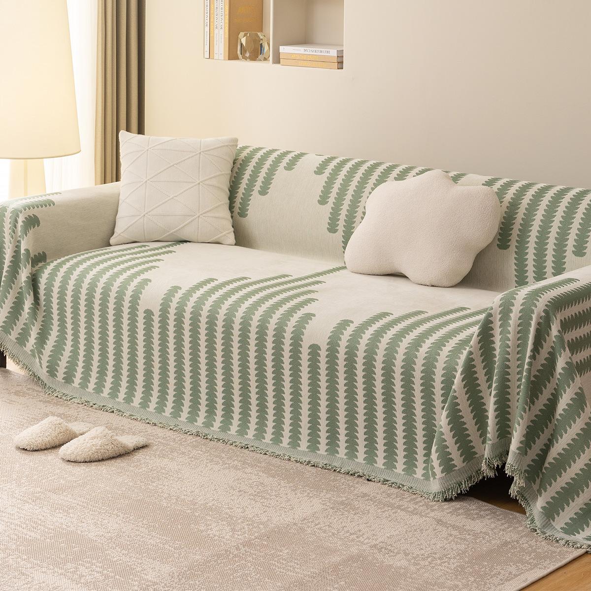 

Chenille Sofa Cushion Nordic Simple High Sense Non-Slip All-InJUEusive Full Cover JUEoth Four Seasons Universal 180*130cm