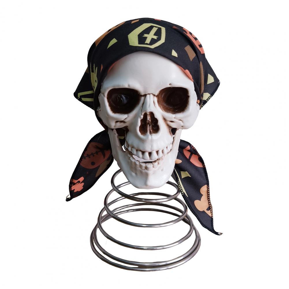 Skull Tree Topper Pirate Skull Tree Decoration Spooky Skeleton Tree Topper Ornaments for Halloween Christmas Decor for Home