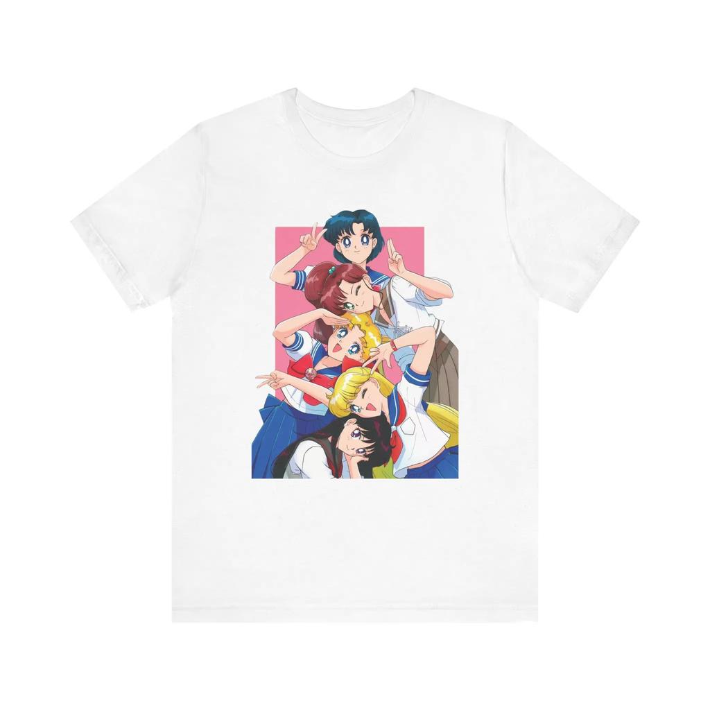 Relaxing and Comfortable Sailor Moon T-shirt Anime Tee Cotton Summer Men and Women TShirt