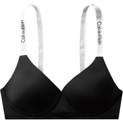 Logo Soutien-gorge fin sans fil Sous-vêtements pour femmes Noir QF6864-001