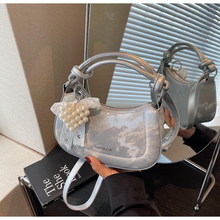 Premium Tasche Damen Sommer neue Mode Umhängetasche lässige Ein-Schulter Achselhöhle Knödeltasche