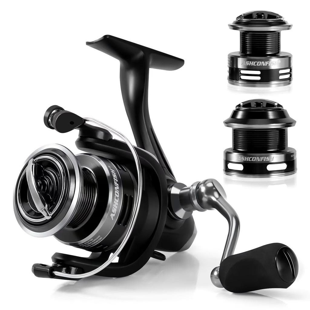 Ashconfish Spinning Reel Deep Groove Spool Shallow Groove Spool Left and Right Interchangeable Handle Reverse Rotation Lever Saltwater Fishing