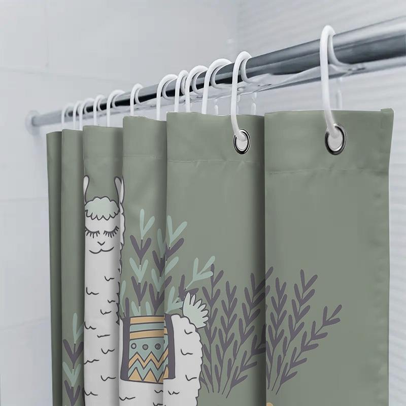 Boho Shower Curtain Nature Decor Forest Shower Curtain Mountain Landscape Backdrop Minimalist Bathroom Decor Modern Farmhouse Sh