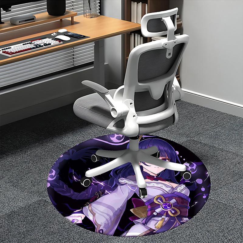 

Anime Character,Fantasy Art Chair mat Round Rug Office carpet, Machine Washable, Non slip, Suitable for Living Rooms, Bedrooms 80cm