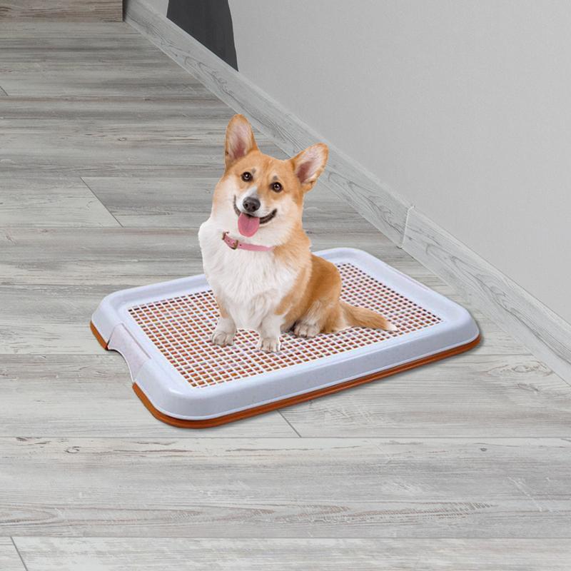 Dog Toilet Anti Slip Removable Mesh Potty Training Tray Puppy Pee Pad Holder for Small Dog Cat Pet Cleaning Supplies 47x35x3.5cm