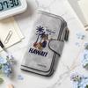 Hawaiian Hula Girl Print Wallet Portable Fashion Casual Multi Card Slot Purse