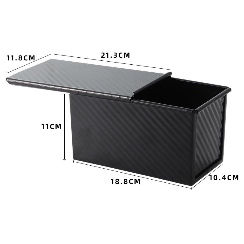 Rectangular Bread Mold with Cover Bread Baking Tray Cake Toast Non-Stick Toast Box with Lid Aluminized Steel Kitchen Accessory