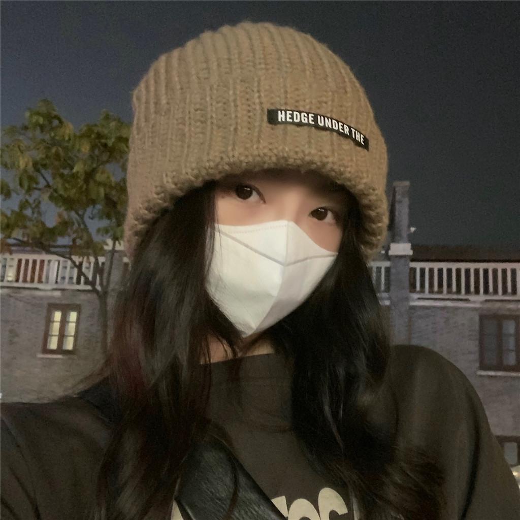 Warm Soft And Womens Acrylic Knit Beanie Trendy Winter Hat With Letter Design