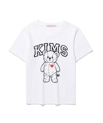 Kimseupeulesikoteunmakes Goofy Little Bear T-Shirt White