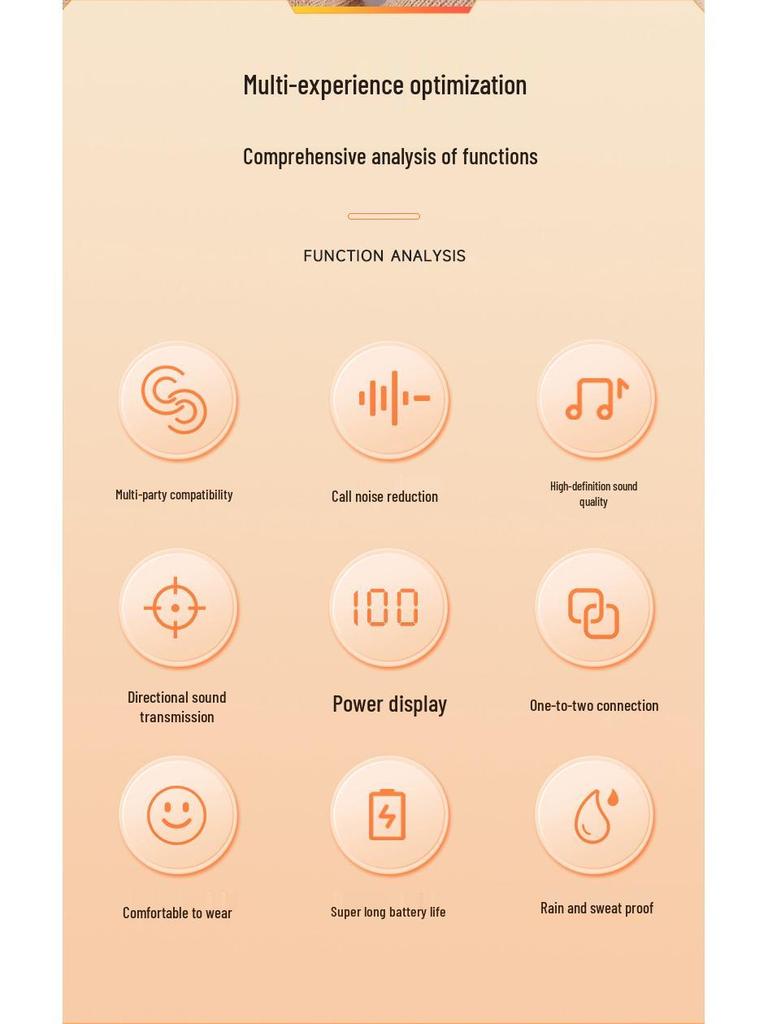 V10 Noise-Cancelling Bluetooth Ear Clip with Long Battery Life and Digital Display