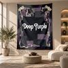 Decorative Tapestry,Deep Purple Printed Wall Art, Lightweight Wall Hanging For Bedroom Background