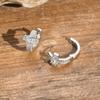 Cross Hoop Earrings for Men Boys,Hip Hop Big Zircon Huggies Earrings,Cool Rap Trendy Zircon Gifts