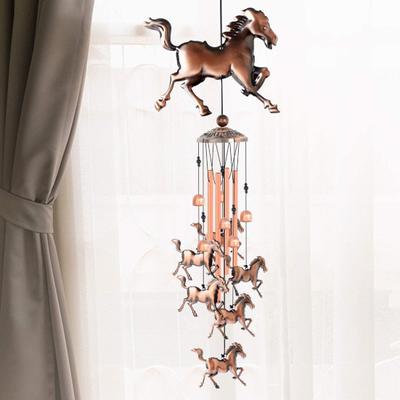 Clopoței de vânt din metal, realizat manual, clopoțel de vânt, clopoței retro, cu clopote, pentru grădină interioară, grădină, curte, decor