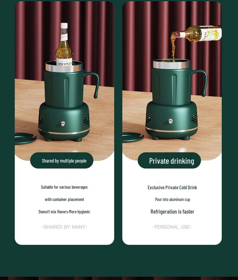 Portable Rapid Cooling and Warming Cup for Office Desktops