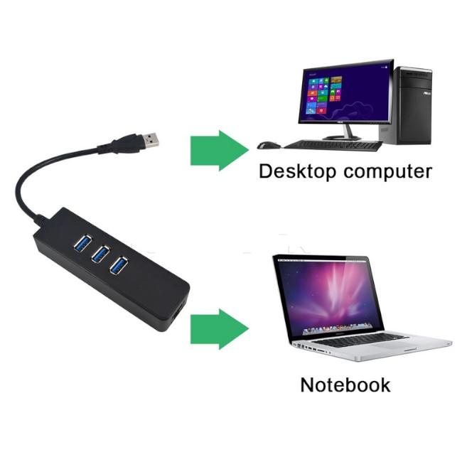 USB Cables Hubs & Adapters 3 Ports Usb 3.0 Hub To Rj45 Gigabit Ethernet Adapter Lan Wired Network 101001000 Mbps For Windows Mac