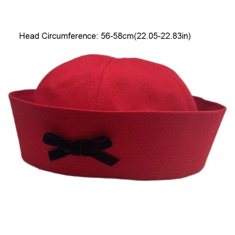 Sweet Y2K Stripe Sailor Hat Bow Striped Painter Hat Polyester JK Dome Hat Girl