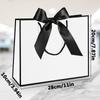 10pcs Ribbon Bow Gift Bags with Twine Handles Paper Bags with Black Ribbon Shopping Bags for Birthday Wedding Christmas Housewarming  Anniversary