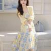 Summer 2026 Floral Slimming Cardigan & Camisole Two-Piece Dress Set for Women