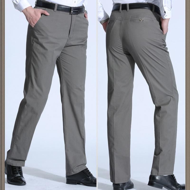

Мужские повседневные мягкие брюки, летние дышащие прямые брюки с высокой талией для мужчин, легкие удобные деловые брюки с карманом 40