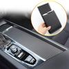 Black ABS Car Center Cup Holder Roller Blind Cover For Volvo XC60 S60 -2025