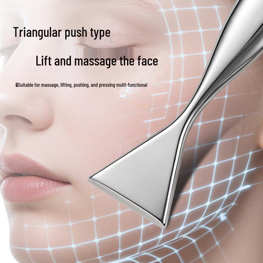 In-Stock Stainless Steel Facial Fascia Relaxation Massager Tool & Gua Sha Board