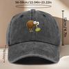 Grappige Kiwi Vogel Eet Kiwi Fruit Baseballpet Verstelbare Vintage Gewassen Sportpet voor Mannen Vrouwen