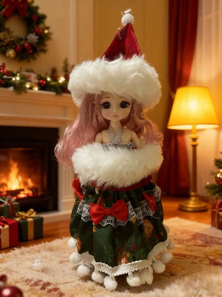 9-Inch Electric Fashionable Christmas Princess Doll With Led Lights And Music, Princess Toy Sets For Girls And Children, Exquisite C