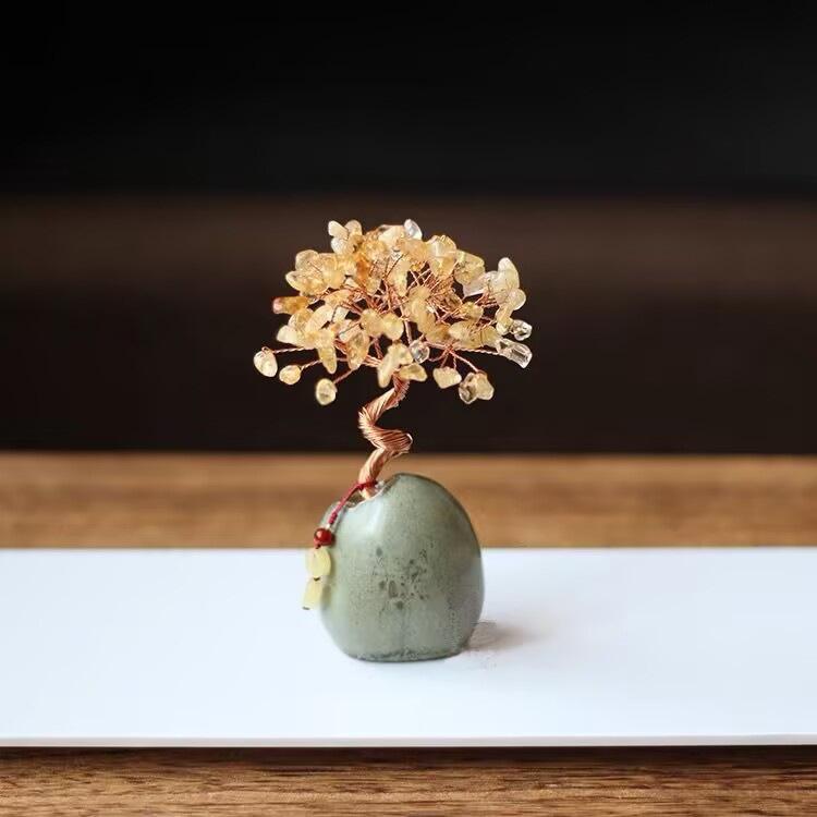 Crystal Tree of Life Healing Crystal Trees for Home Decor Handmade Stone Feng Shui Bonsai Money Trees for Women Birthday Gifts