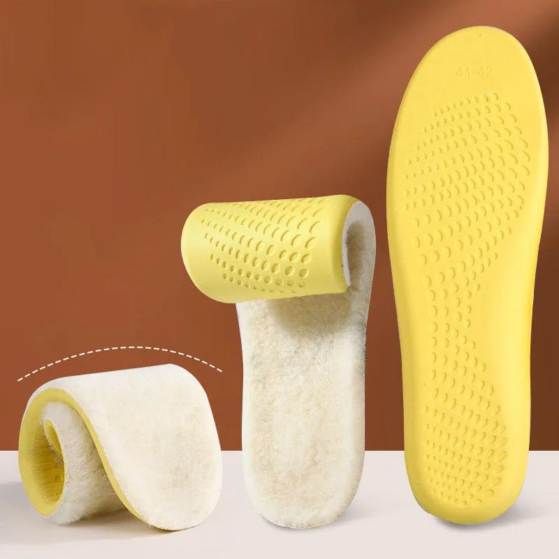 Fashion 1 Pair Cashmere Self Heated Thermal Sports Insoles Men/Women Winter Keep Warm Plush Arch Support Soft Feet Anti-odor Shoes Pads