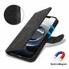 For iPhone 16e Wallet Case Double Folded Edge Skin Touch PU Leather Flip Phone Cover