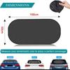 Parasole per auto, protezione UV, pieghevole, per lunotto posteriore, 100x50 cm, universale, con ventose