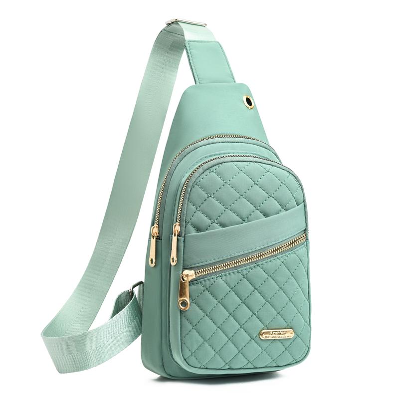 Minimalistische Damen-Brusttasche mit großer Kapazität, mehrlagig, wasserabweisend, Frontrucksack, lässige Outdoor-Umhängetasche für Mädchen