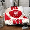 Liverpool Customize Your Name Blanket Cozy Personalized Blanket Durable Comfort Perfect for Sofa Nap Bed Home Decor Four Seasons Multipurpose