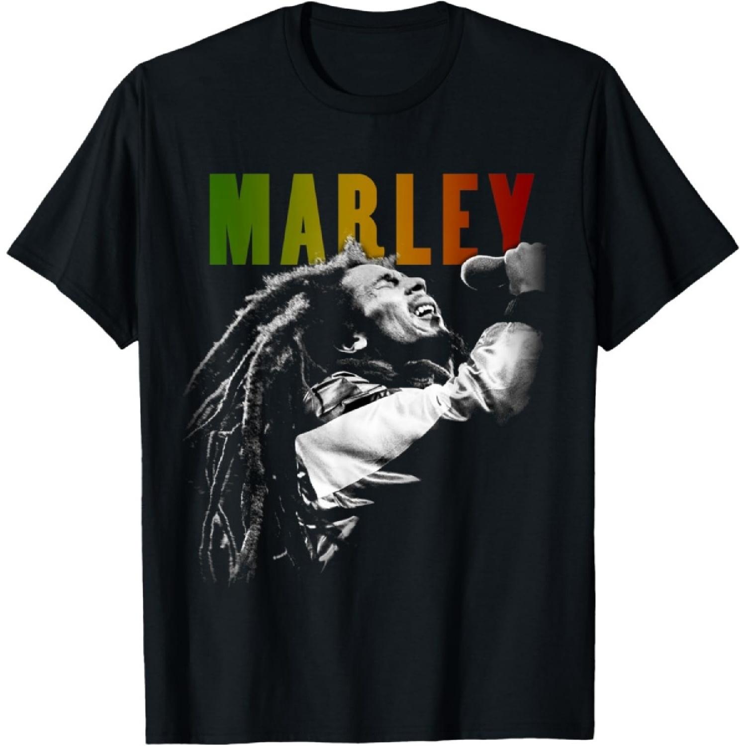 Футболка с принтом Боба Марли Rastaman Vibration, выстиранная S